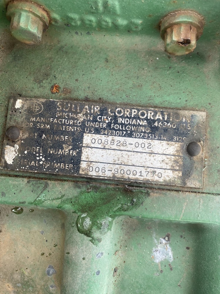 Sullair Air Compressor End Low Hours