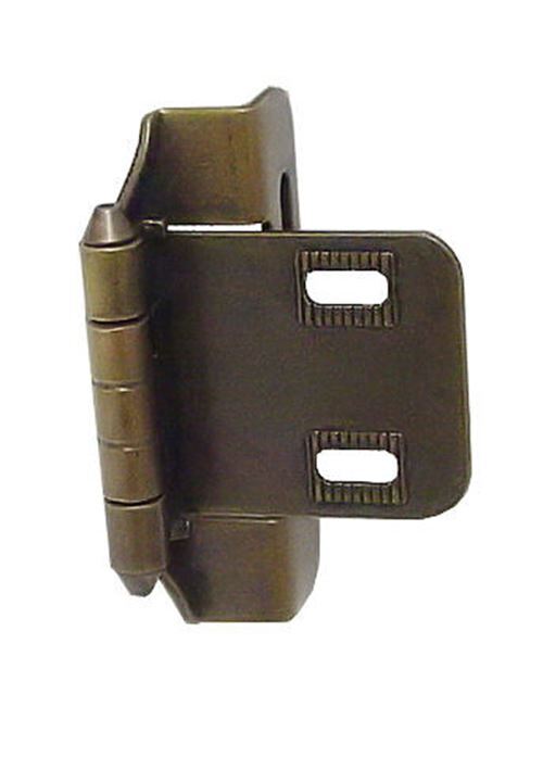 Single 3/8" Overlay Partial Wrap Self Closing Hinge Antique Brass HAM-LP79880-BT