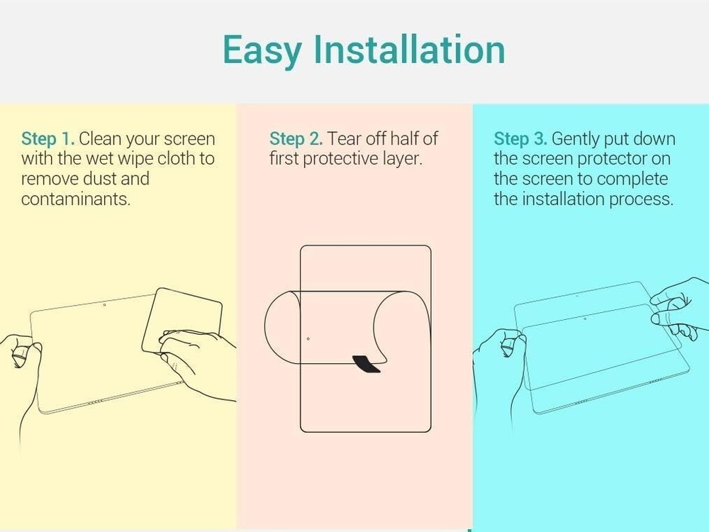 2-Pack Tablet Screen Protector for plimpton p3 pro 10.1 inch Tablet