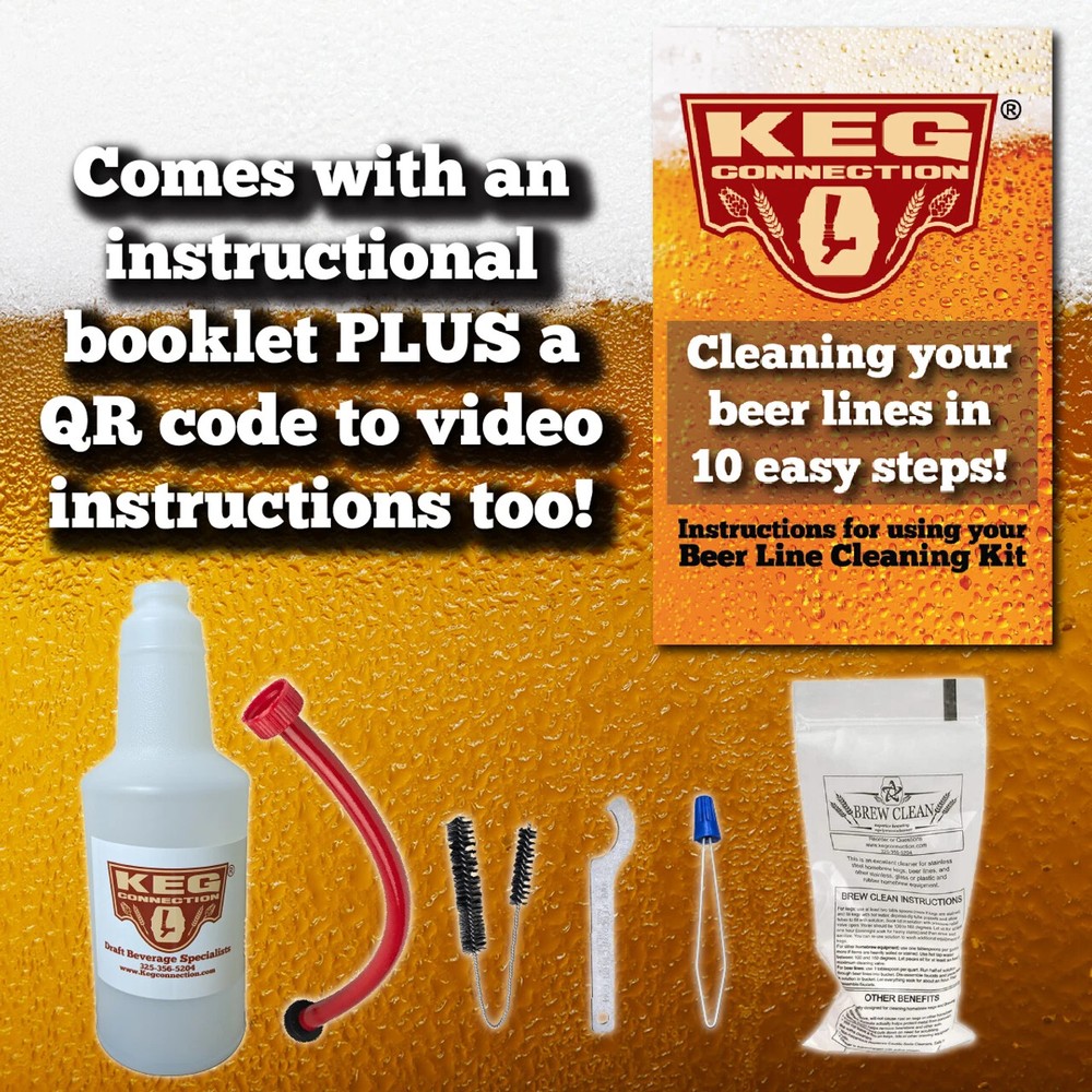 Kegerator Beer Line Cleaning Kit by Kegconnection featuring Brew Clean, Easy!