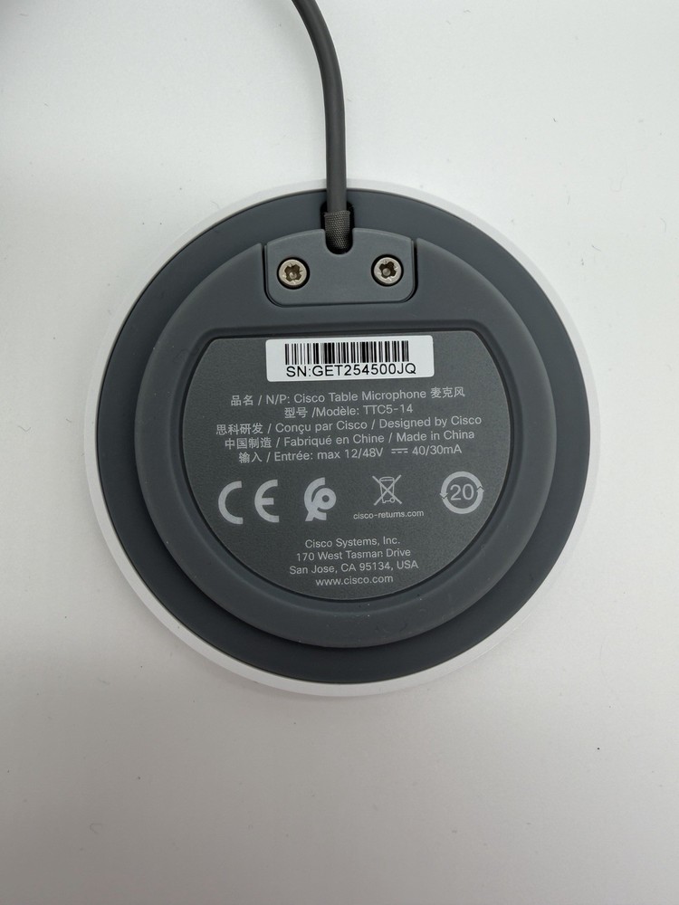 New Cisco CS-MIC-TABLE-J Video Conference Table Microphone