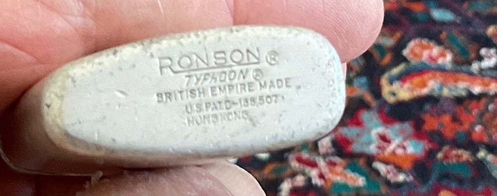Vintage Ronson Typhoon Lighter / Lights Every Time.