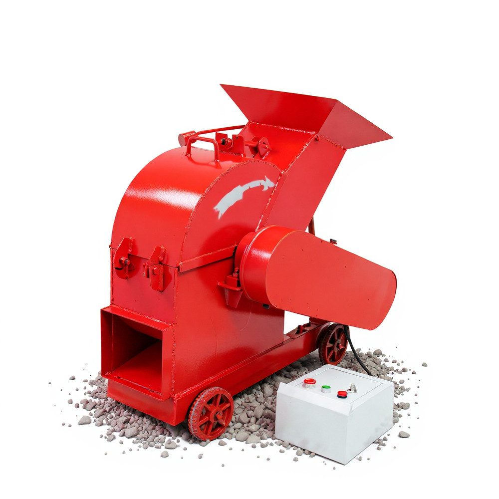 220V Hammer Crusher w/10mm Screen for Concrete Brick Breaker 2000lbs/h Capacity