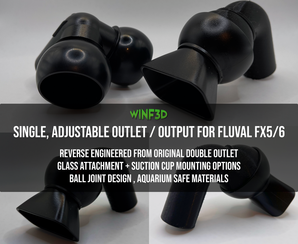 Single Adjustable Outflow / Outlet for Fluval FX5 FX6 External Filter Systems
