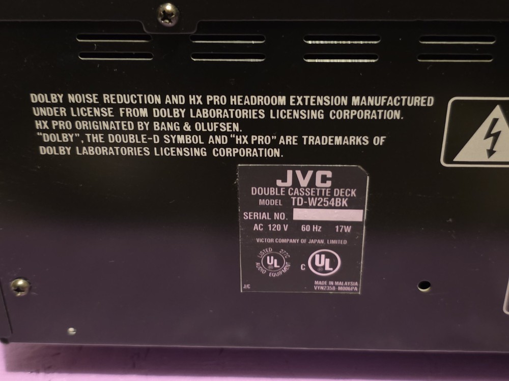 JVC TD-W254 Auto Reverse Dolby Dual Double Cassette Deck Working Please Read!