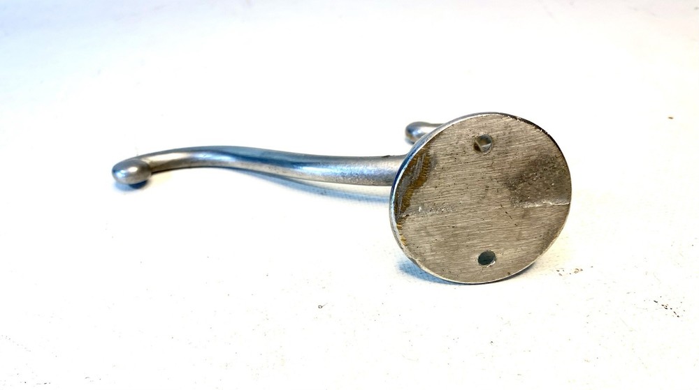 ANTIQUE LARGE NICKEL OVER BRASS ROBE HOOK