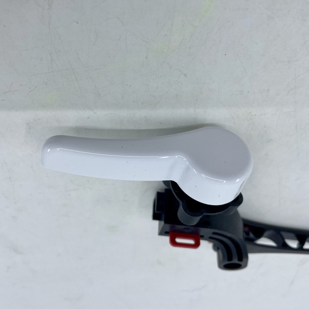 Korky Universal Toilet Flush Handle White Front Side Angled Mount Fit