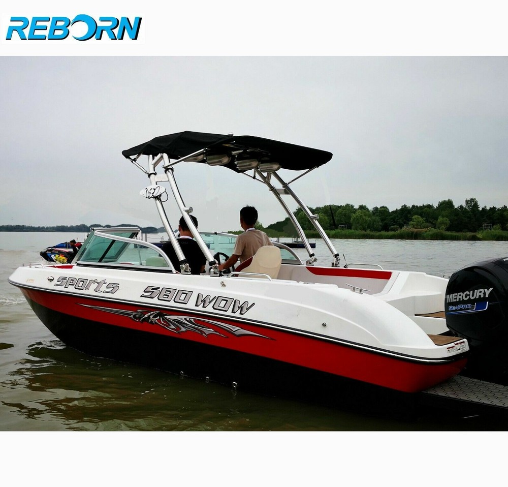 Reborn Launch Forward-facing Wakeboard Tower Polished + Pro3 Tower Bimini PKG
