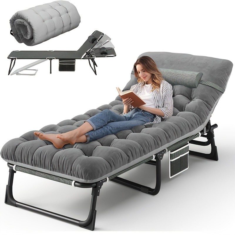 Portable Durable Foldable Single Bed with Comfort