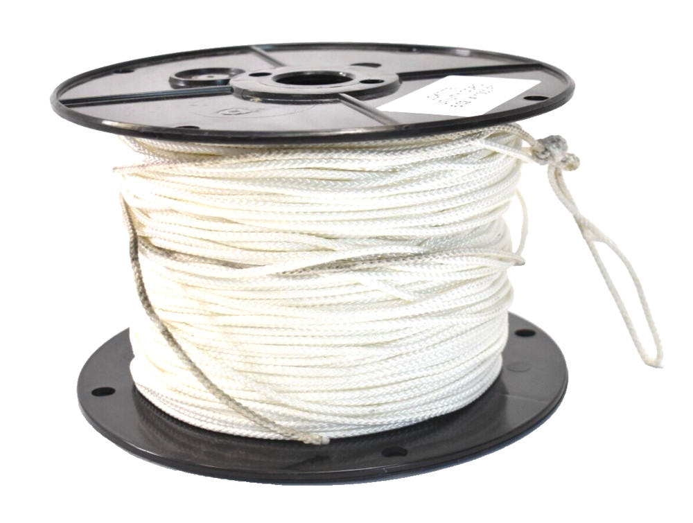 Loktite Low Stretch Solid Braid Industrial Polyester Cord 5/32" x 1000' White