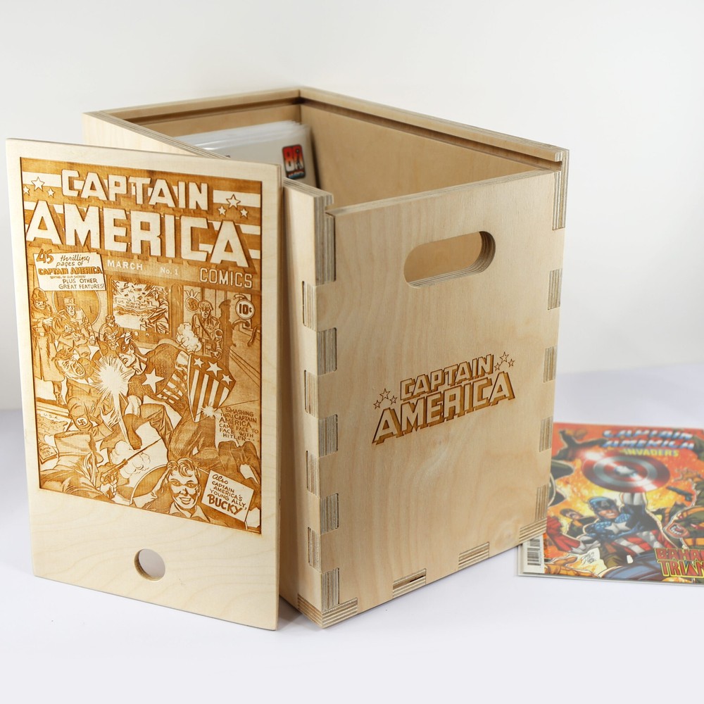 Captain America Timber Comic Storage Box *Comics Not Included