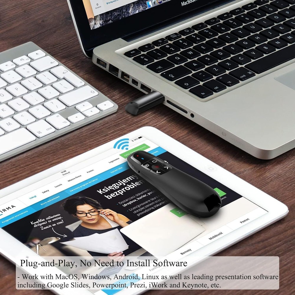 Handheld Air Mouse Mice w/ laser pointer PPT Presenter Laser Pointer Clicker