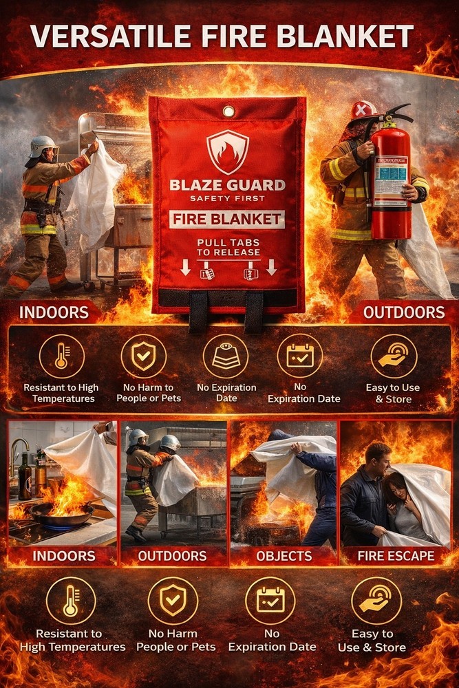 Fire Blanket Kitchen Emergency Suppression Blanket (CL-Fire-01)