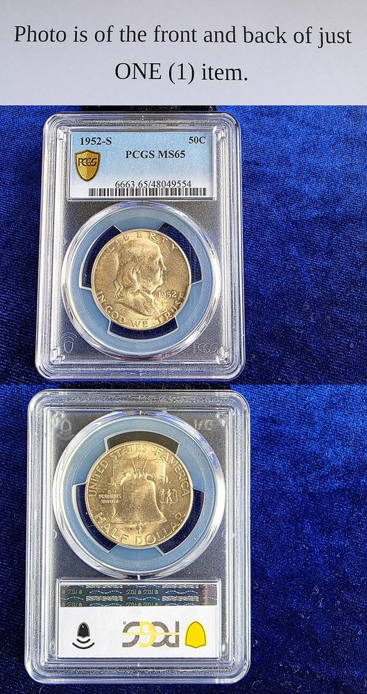 1952-S Franklin Half Dollar PCGS MS65