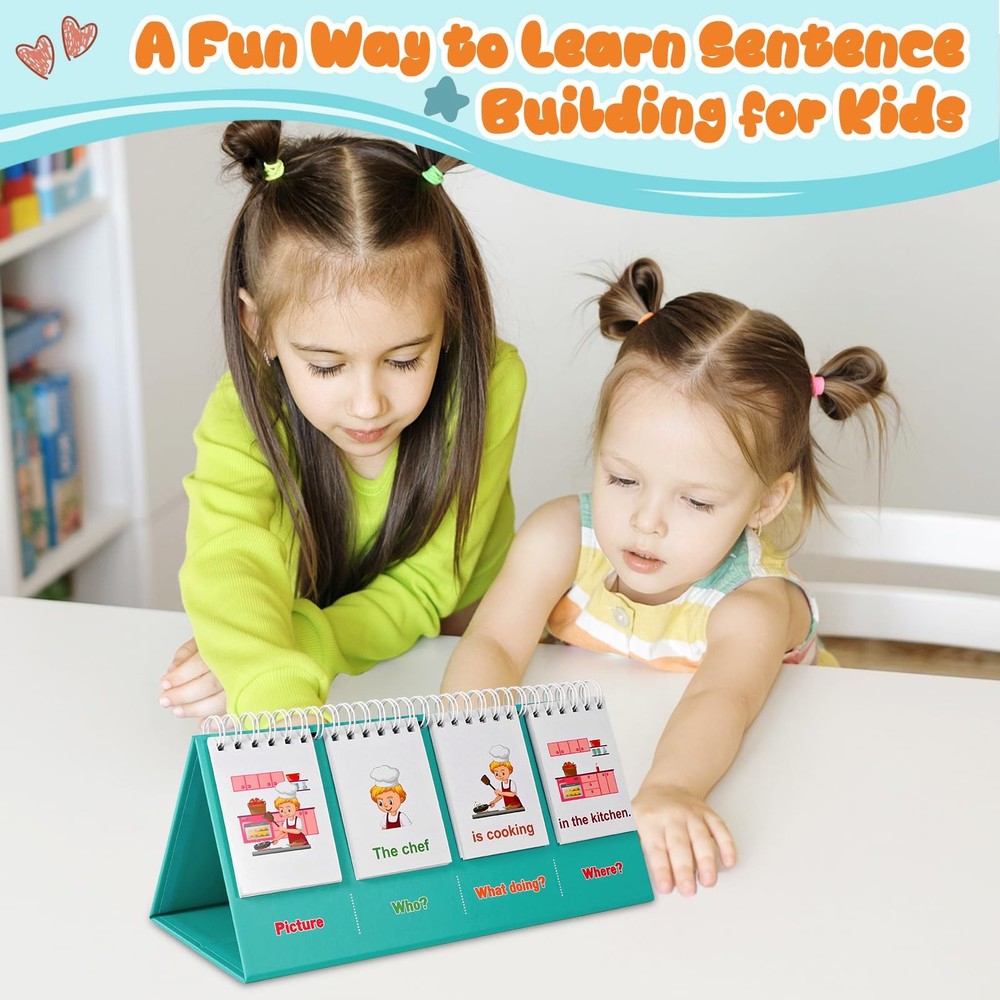 Sentence Building for Kids-Speech Therapy Materials, Medium, Green