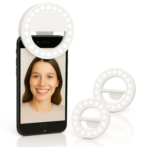 Rechargeable Selfie Ring Light – Clip-On Fill Light with 36 LEDs for