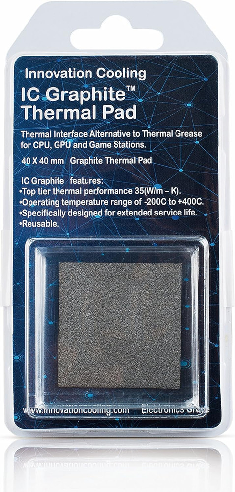 Graphite Thermal Pad – Permanent Replacement for Thermal Paste/Grease (40 X 40Mm
