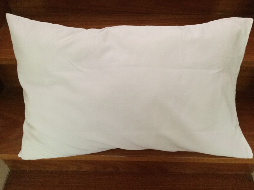 White Embroidered Pillow Case 100% Polyester Pillowcase 48cms x 73cms