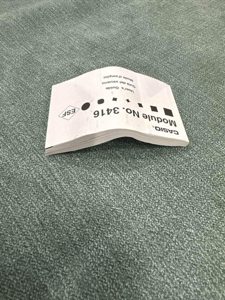 Casio User's Guide Module no 3416 - User Guide Only
