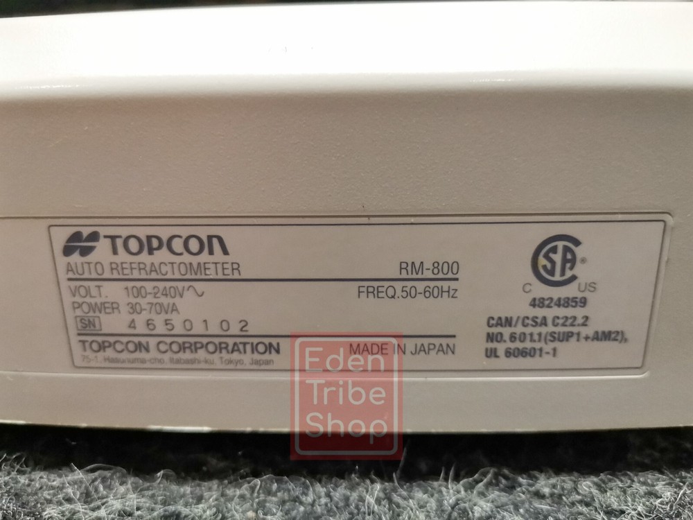 Topcon RM 800 Auto Kerato Refractometer 8.5" LCD Touchscreen Panel