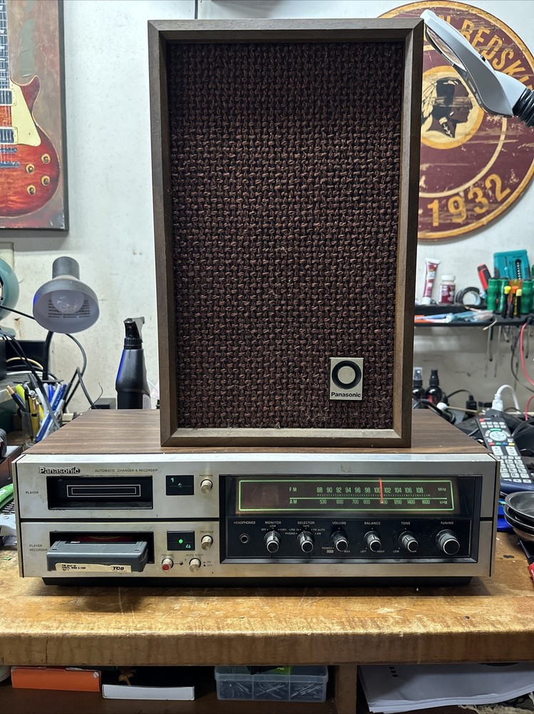 Panasonic Automatic Changer & Recorder RS-828S w/speaker. Tested And Works!!!