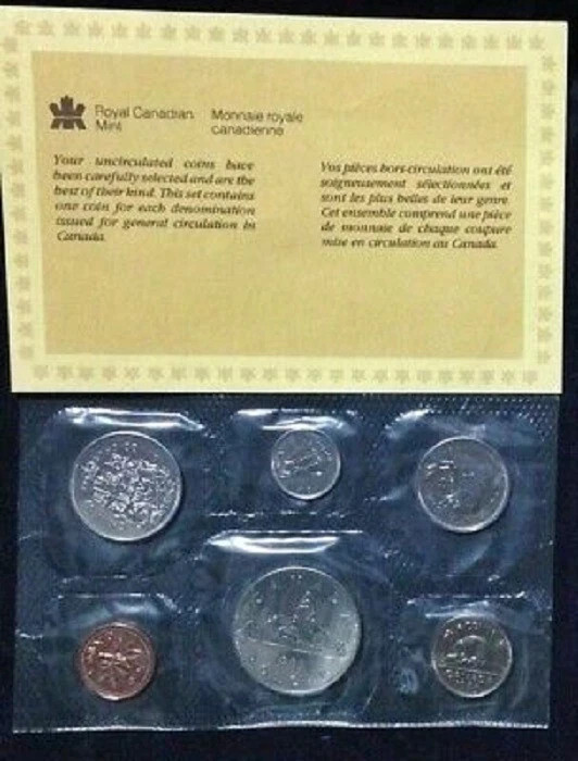 1985 Canada Prooflike Mint Set, Mint Sealed, COA