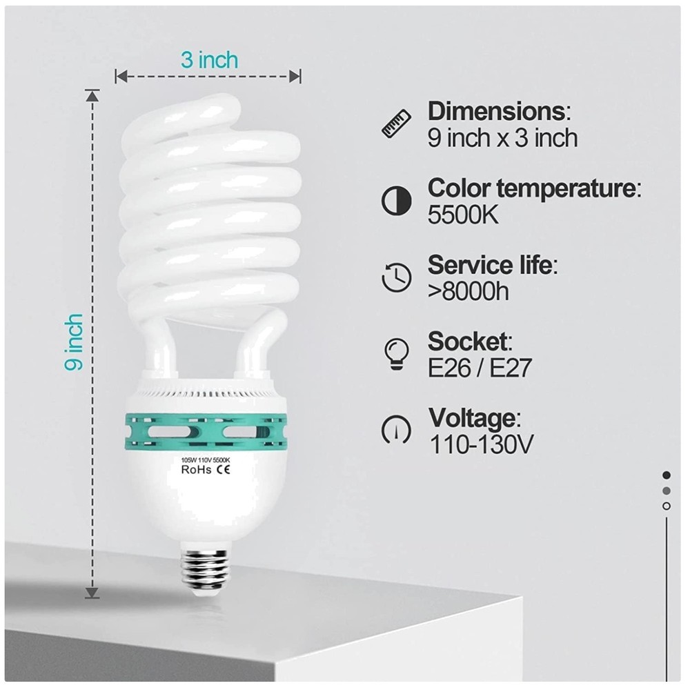 Portrait Shooting Light Bulbs 105W - 2 Pack