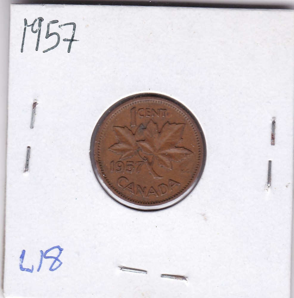 1957 Canada One Cent L18