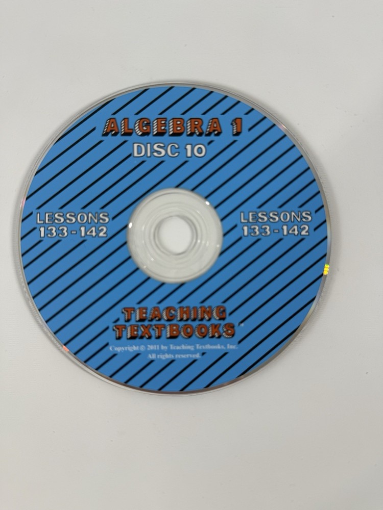 INDIVIDUAL Teaching Textbooks Algebra 1 2.0 Replacement CD Discs *SELECT DISC*