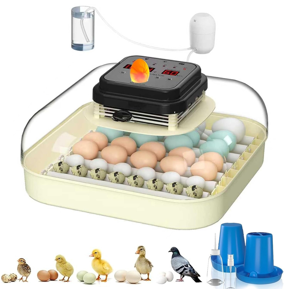 35-Egg Incubator with Automatic Turning, Humidity Control & Egg Candler