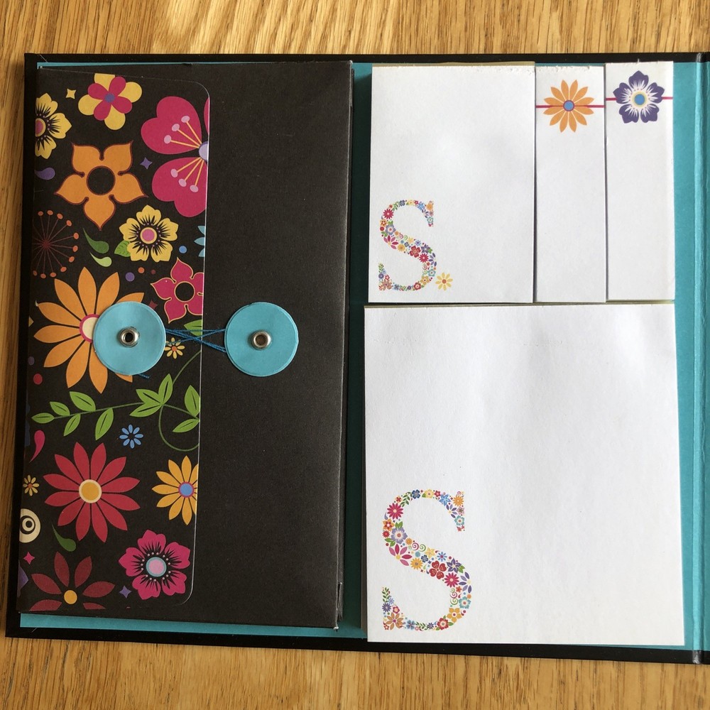 WEEKLY ORGANIZER STATIONERY NOTE PAD BOOK UNDATED STICKY NOTES “S”MONOGRAM