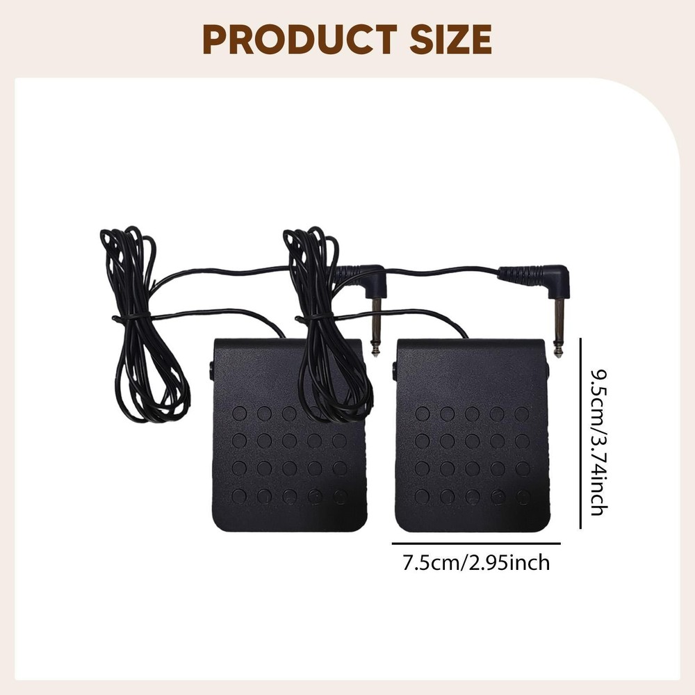 2x Electronic Drum Pedal Replacement Professional High Performance Portable