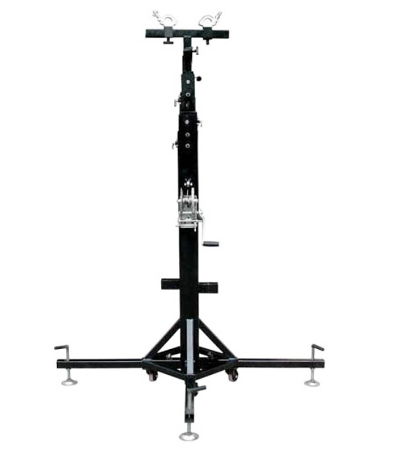 2pcs Heavy Duty Crank Stand Stage Lighting Lifting Bracket Foldable 4 Wheel 19ft