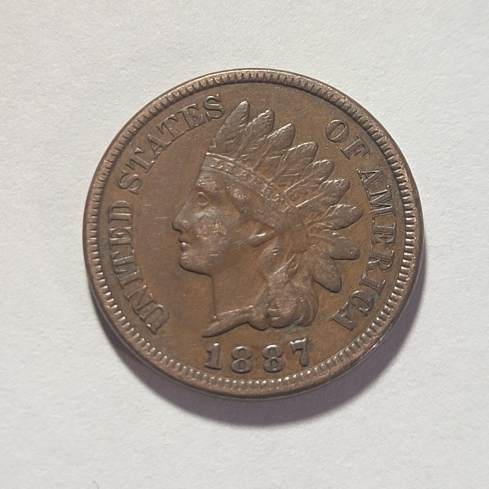 1887 indian head cent Doubled Die Obverse Snow-1