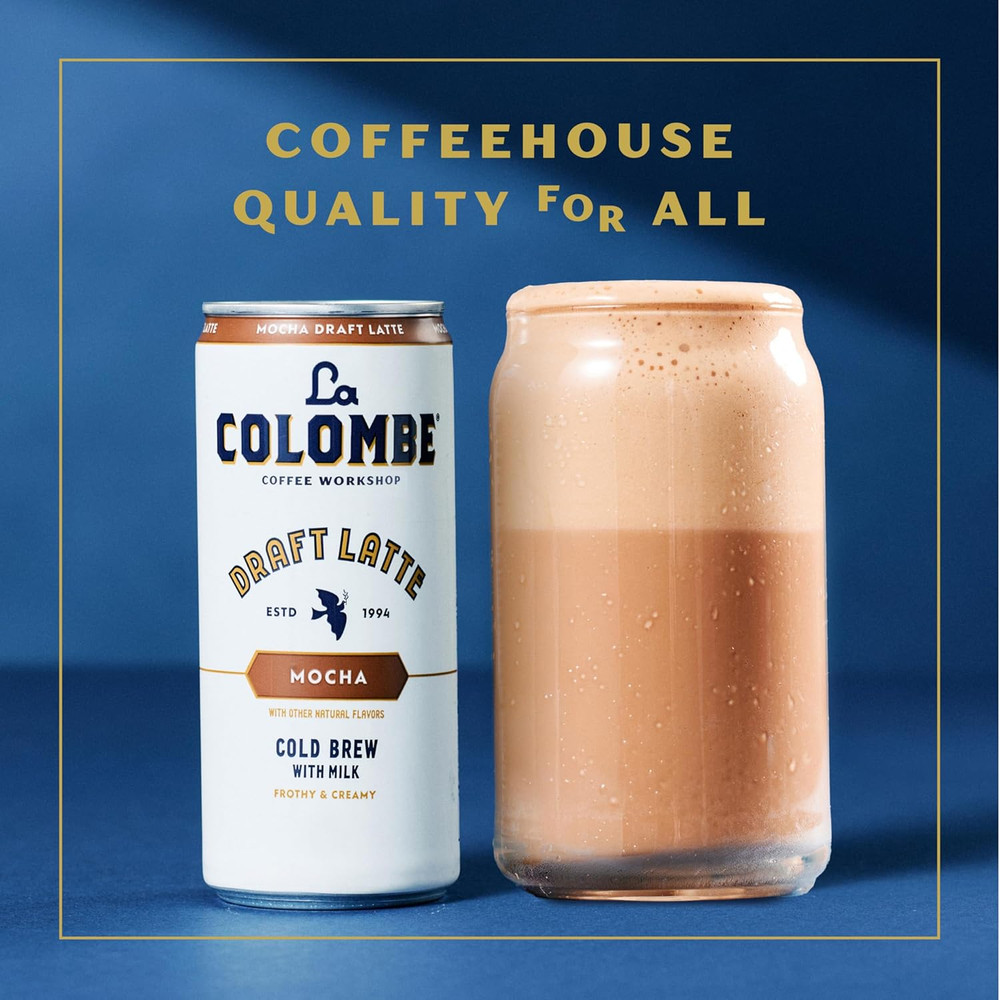 La Colombe Mocha Draft Latte - 9 Fluid Ounce, 4 Count - Cold-Pressed Espresso an