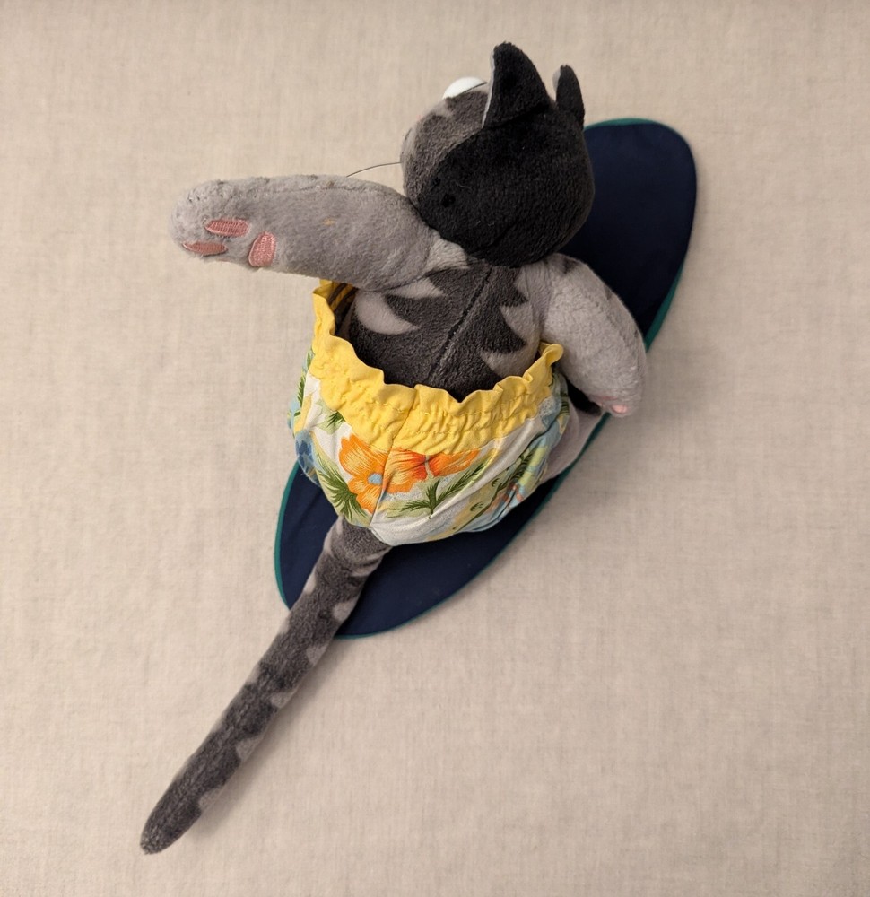 Kliban Cat Surfer Plush