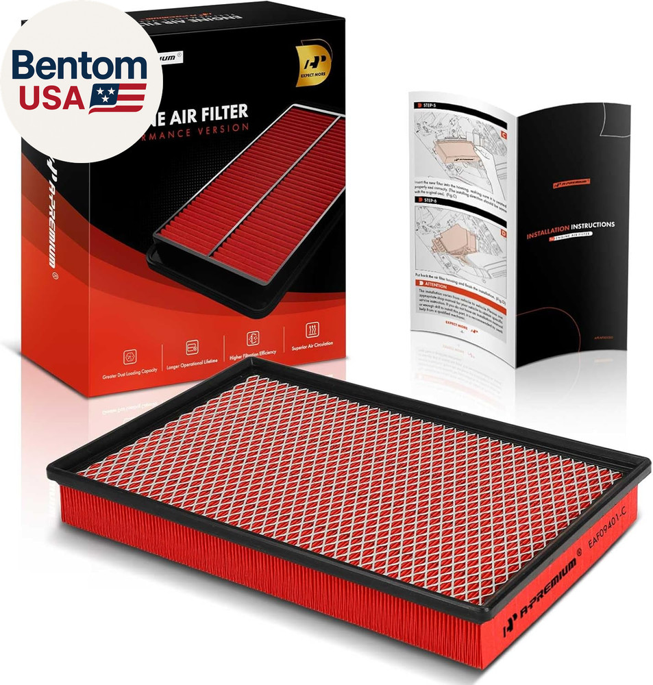High-Performance, Pre-Oiled Engine Air Filter Compatible with Dodge Models - Ram