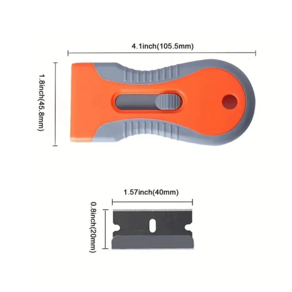 Razor Scraper Tools with 10 Blades Multipurpose Removal Two Tone Cleaning Tools