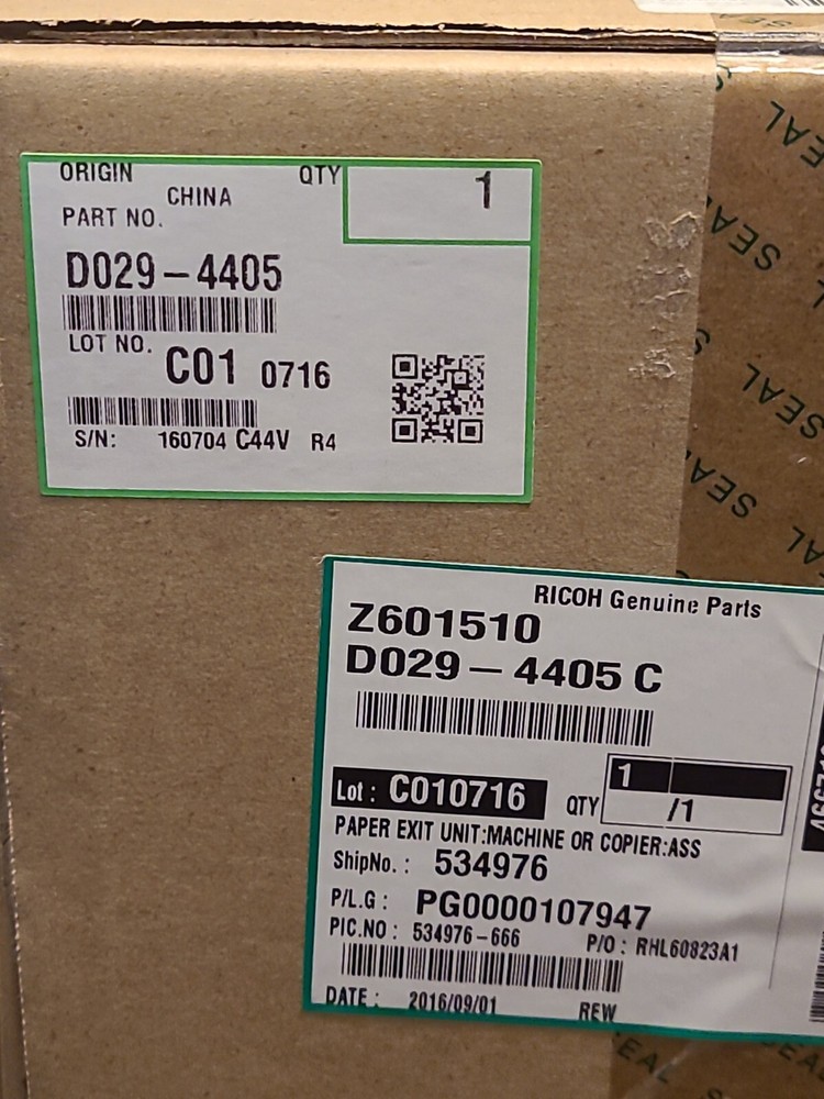 Ricoh D029-4405 Paper Exit Unit