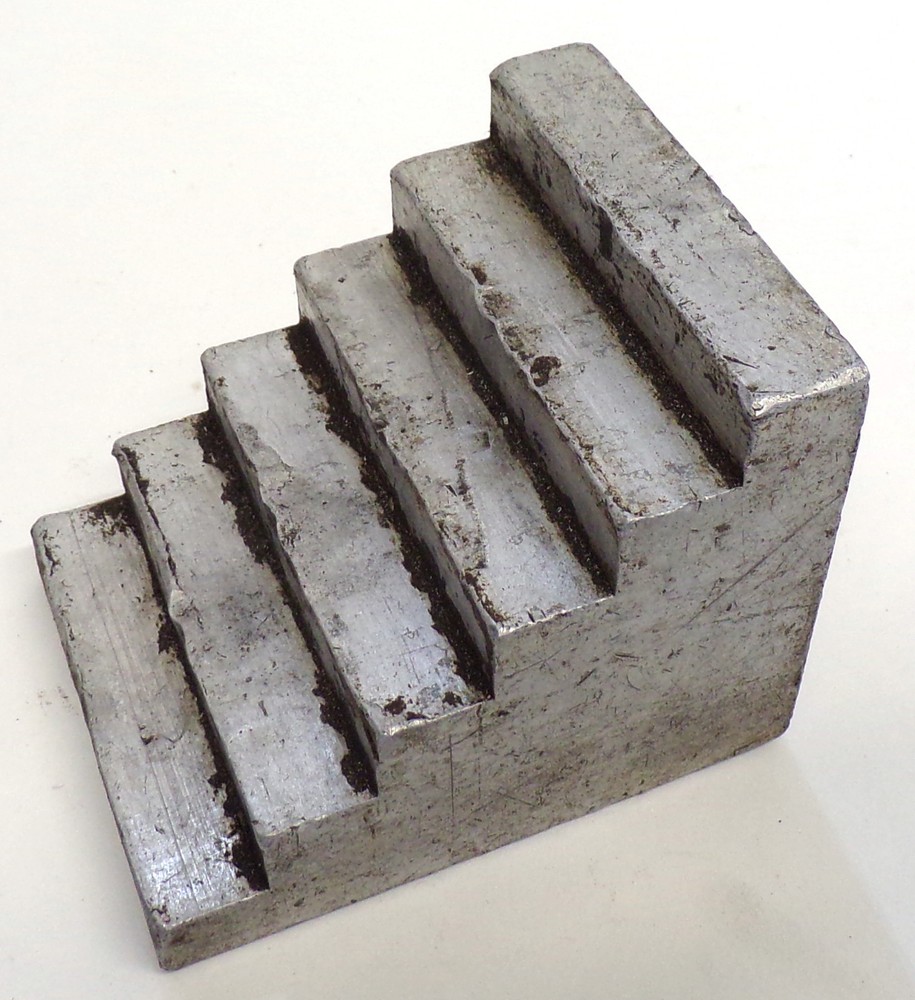 6 STEP ALUMINUM PRECISION BLOCK 3-3/4" X 3" X 3"