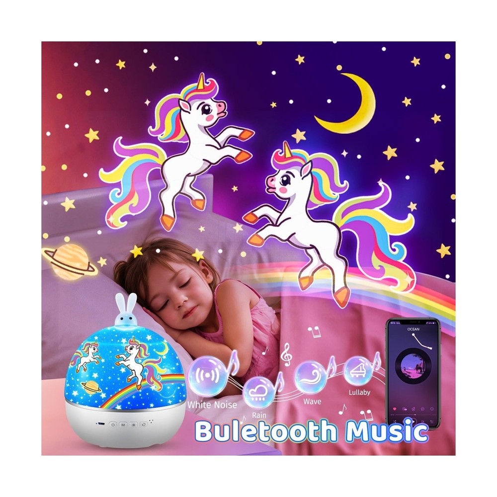 One Fire Dinosaur Night Light Projector, with 15 Films & Bluetooth ... Fast Ship