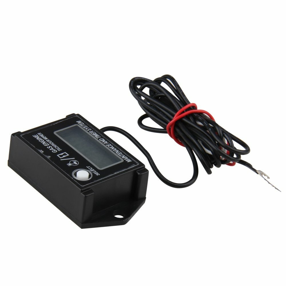 Tiny Waterproof Digital Tachometer Tach Hour Meter Job Timer Resettable Briggs