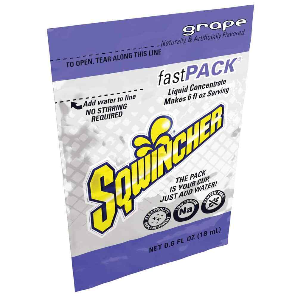 50 Count Sqwincher FastPack Grape Activity Drink Liquid Concentrate Packets