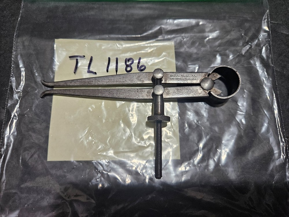 VINTAGE MASS TOOL CO 4" FLAT LEG SPRING JOINT INSIDE CALIPER(TL1186)