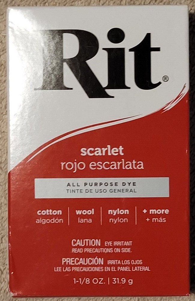 Rit Dye package Scarlet colored kit (sealed)