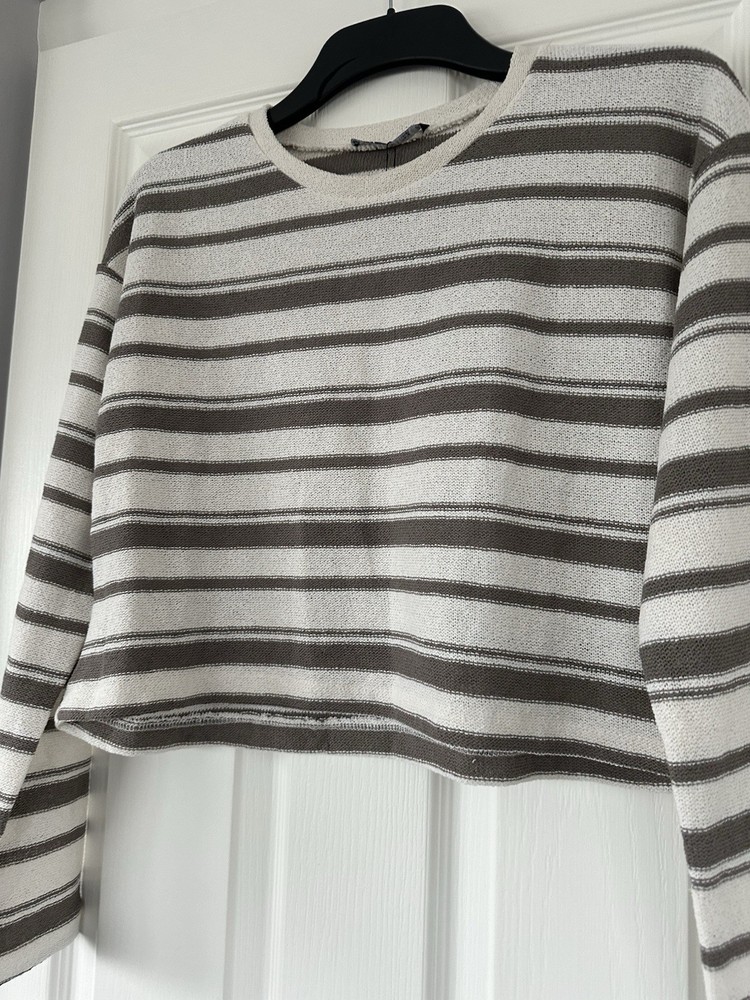 Zara Striped Rustic Sweater Size S