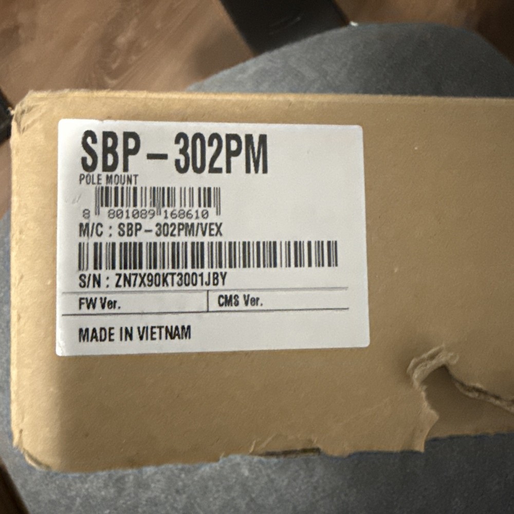 Hanwha SBP-302PM Dark Grey Pole Mount Adaptor