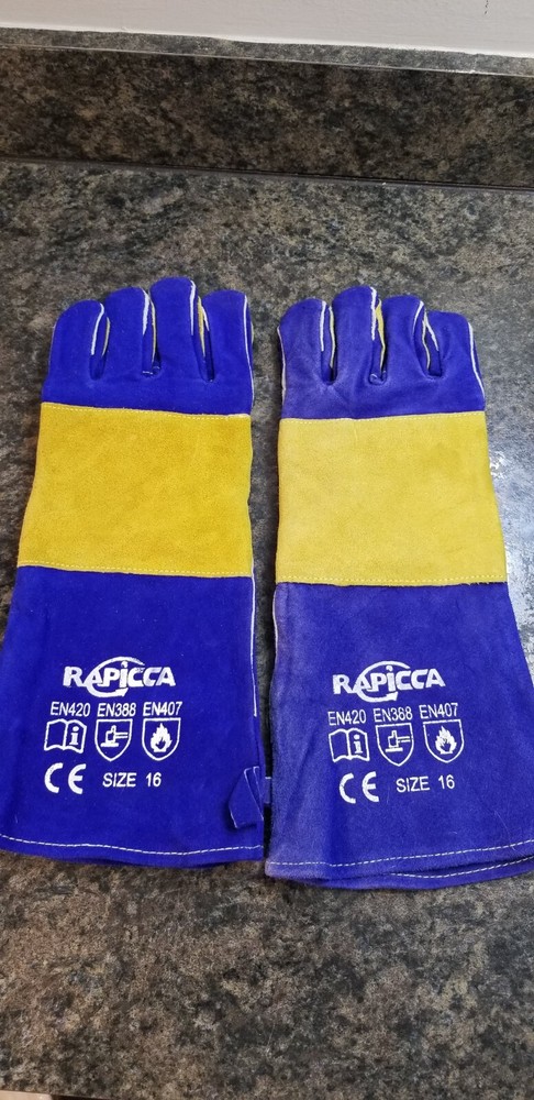 Rapicca Leather Welding Gloves Size 16 NWOT