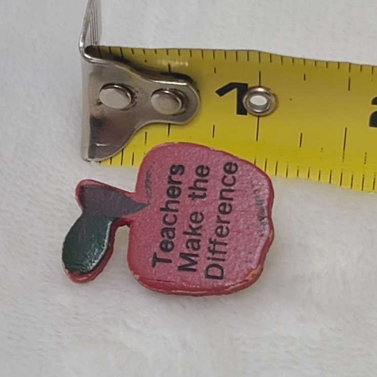 Teachers Make the Difference Lapel Pin Apple Shape