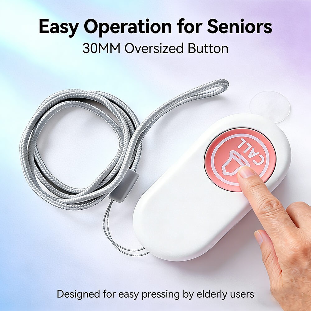 Wireless Caregiver Pager System Call Buttons Transmitters 656ft Plugin Receiver